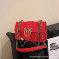 Elegant Bird Lock Chain Strap Shoulder Bag & Crossbody Bag