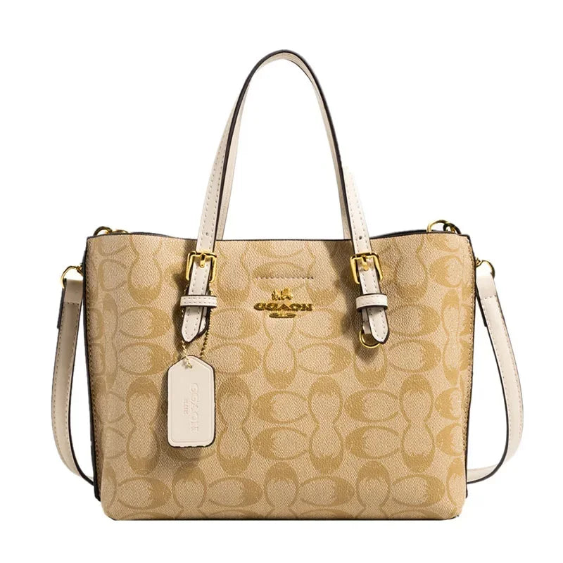 Classic Monogram Print Shoulder Bag – Elegant Leather Tote & Crossbody Handbag for Work & Daily Wear