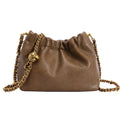 Trendy Soft Faux Leather Drawstring Clutch – Women's Crossbody Chain Bag