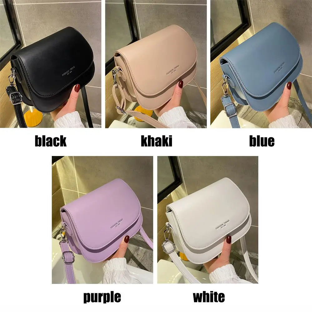 Trendy Soft Leather Crossbody Bag | Modern Women's Flap Purse