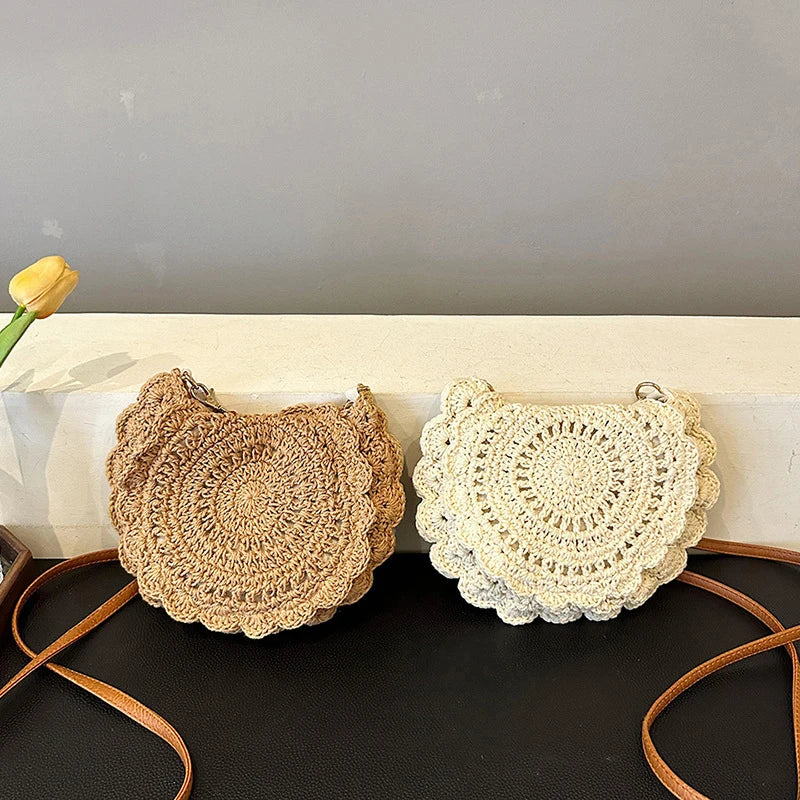 Summer Casual Straw Messenger & Crossbody Bag