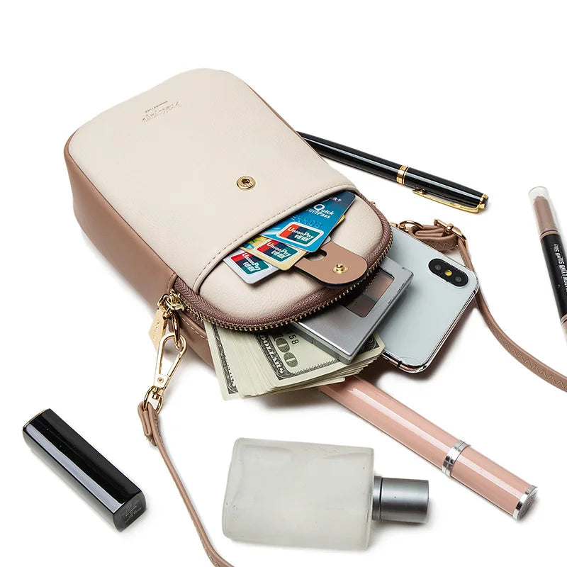 Prettyzys Women PU Leather Mini Crossbody Bag – Small Shoulder Bag & Cell Phone Purse with Adjustable Strap