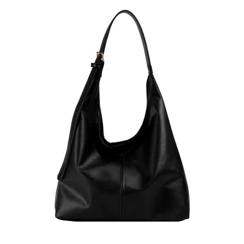 Casual Slouchy Leather Shoulder Bag | Everyday Tote Purse