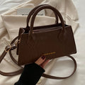 Statement Maroon Croco Texture Sling Handbag
