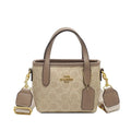 Classic Monogram Print Mini Tote Bag with Top Handle | Chic Crossbody Purse