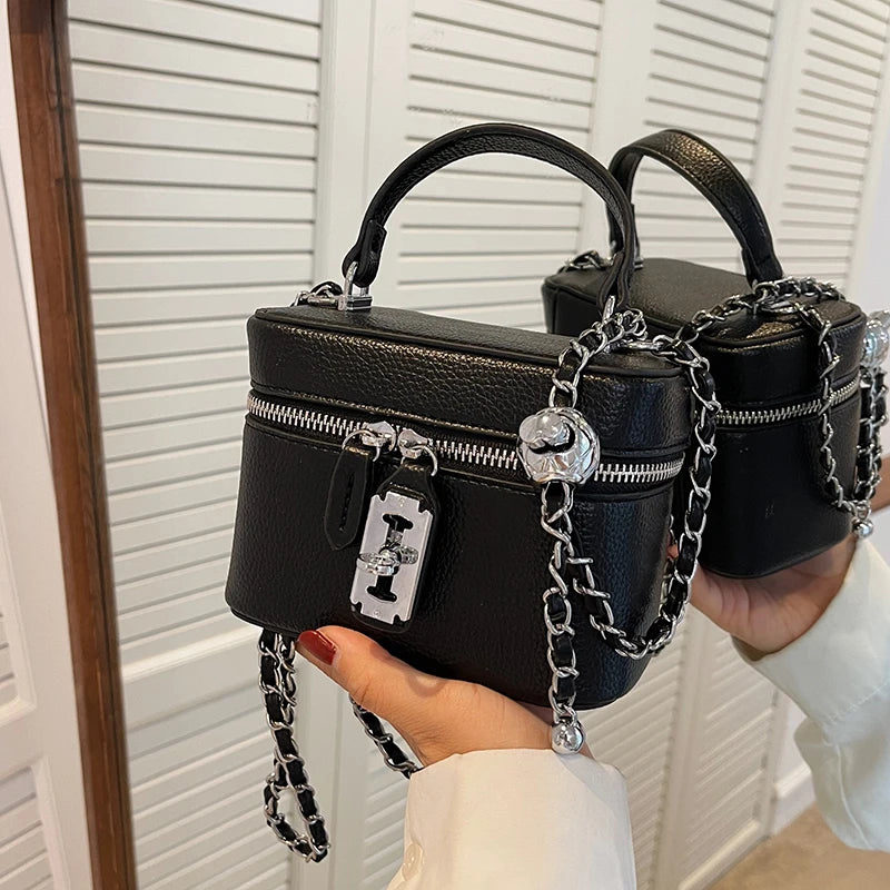 Premium PU Leather Mini Vanity Case / Crossbody Shoulder Bag