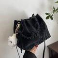 Kawaii Pink Drawstring Shoulder Bag & Crossbody