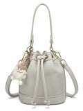 Aesthetic Soft Leather Mini Bucket Purse