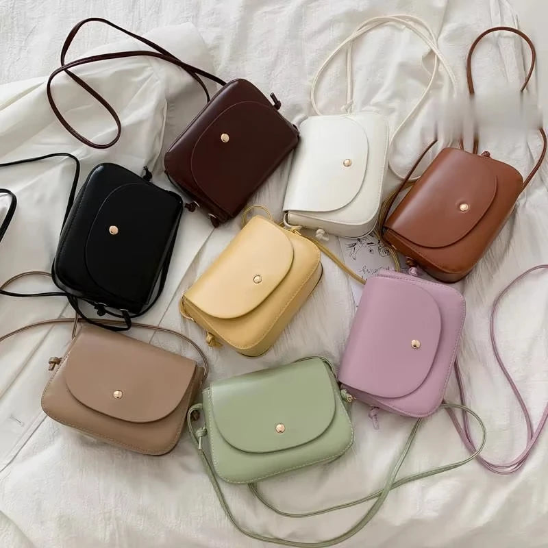 Classic Yellow Minimalist Flap Crossbody & Shoulder Bag