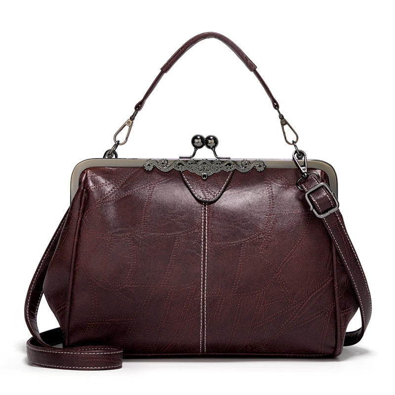 Aura Vintage Kiss-Lock Top-Handle Handbag