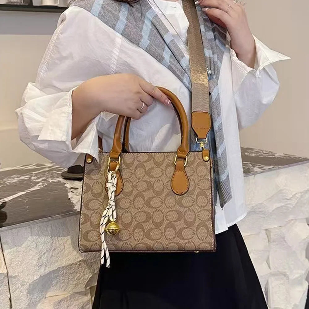 Chic Casual Everyday Shoulder & Handbag with Charm Detail