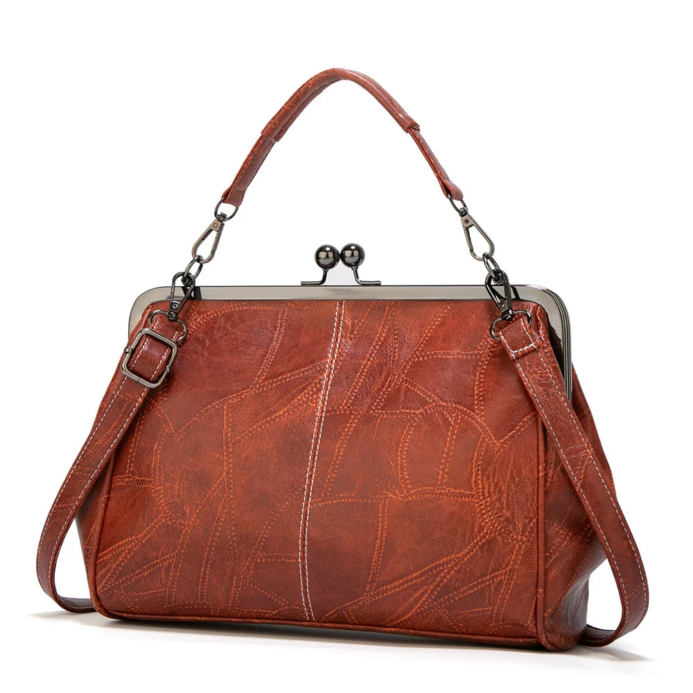 Aura Vintage Kiss-Lock Top-Handle Handbag