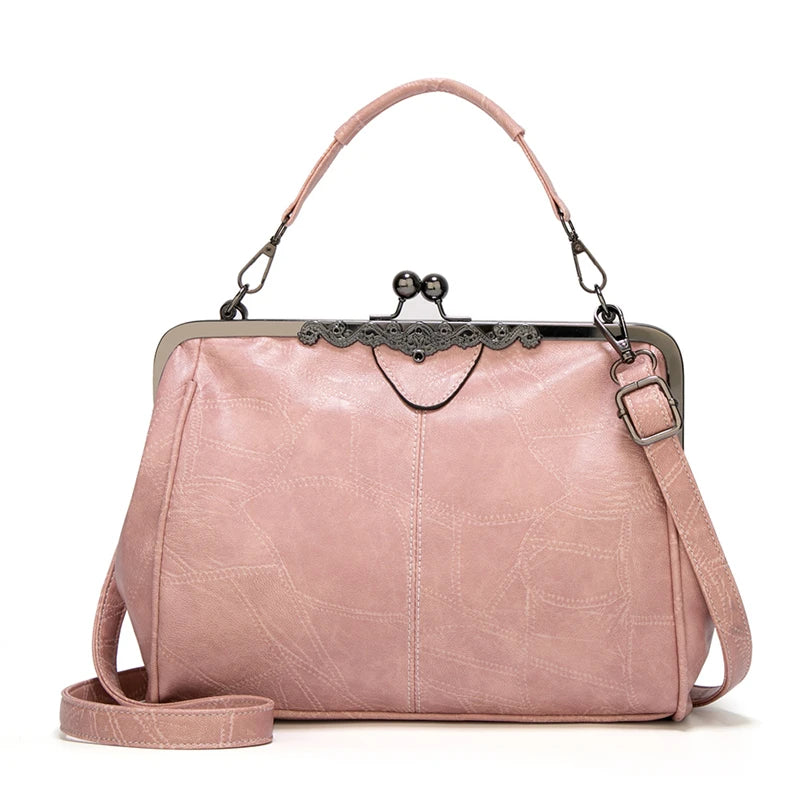 Aura Vintage Kiss-Lock Top-Handle Handbag