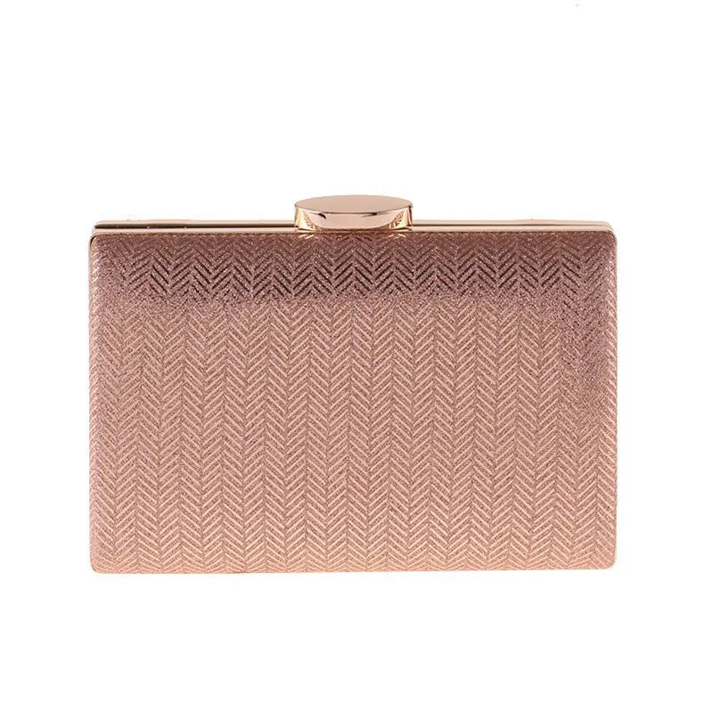 Glitter Chevron Hard-Shell Evening Clutch & Party Purse