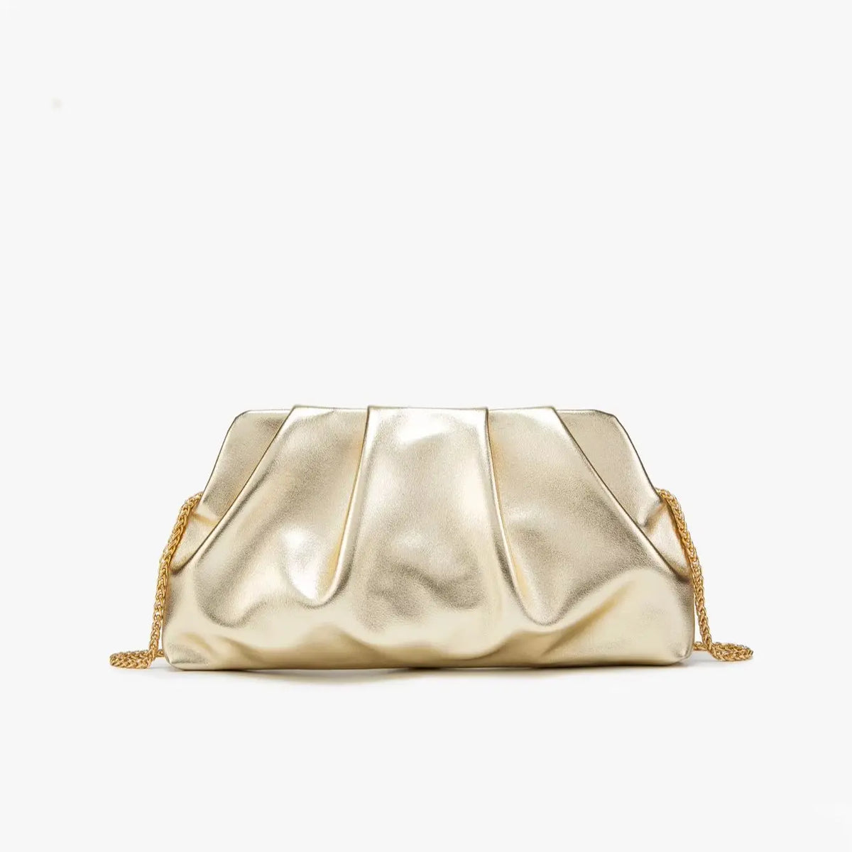 Glamorous Satin Pleated Evening Clutch & Handbag