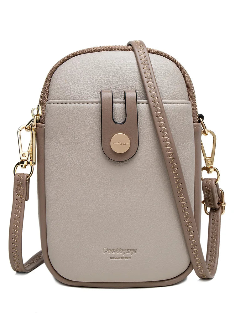 Prettyzys Women PU Leather Mini Crossbody Bag – Small Shoulder Bag & Cell Phone Purse with Adjustable Strap