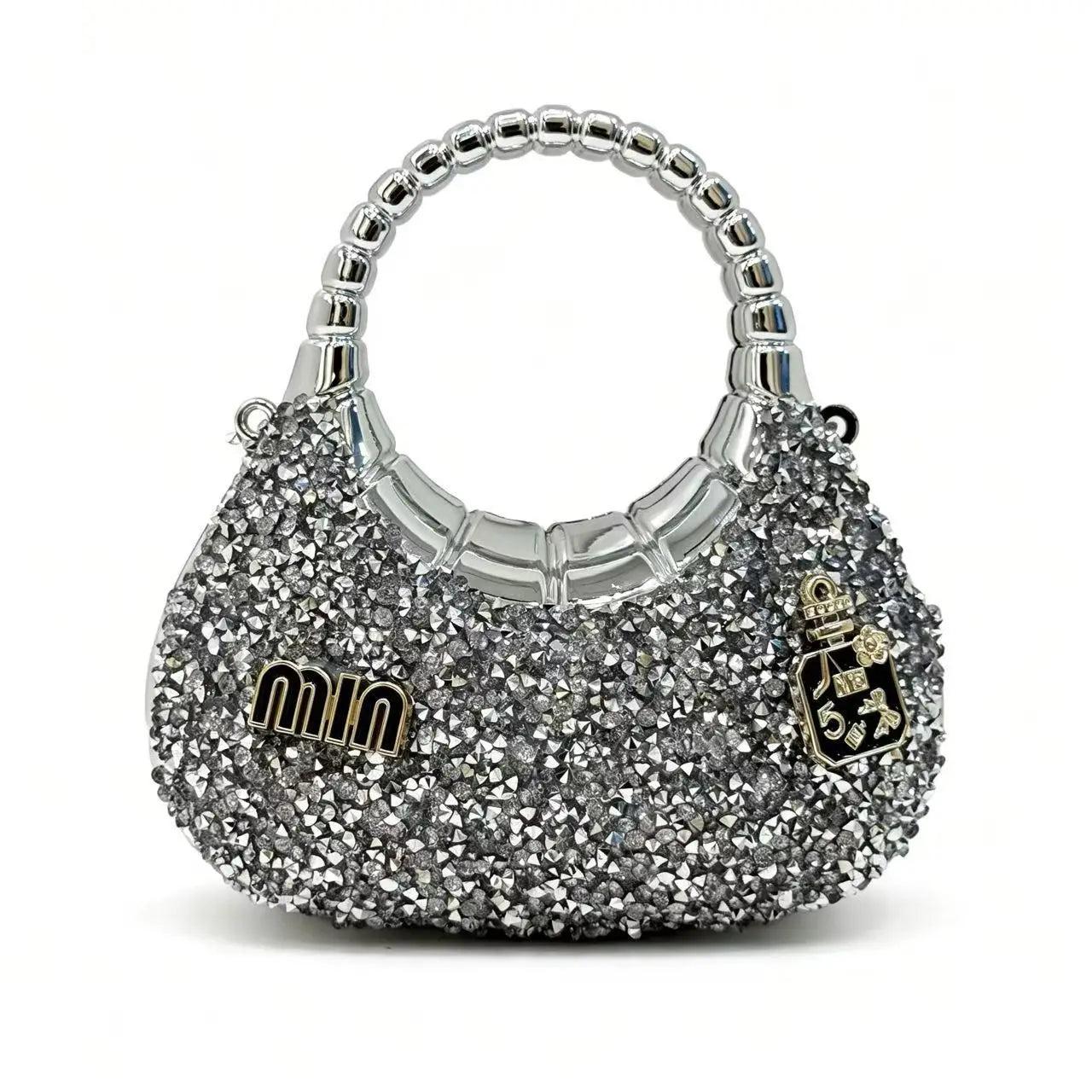 Bling Sparkle Metallic Handle Evening Clutch – Aura Bags