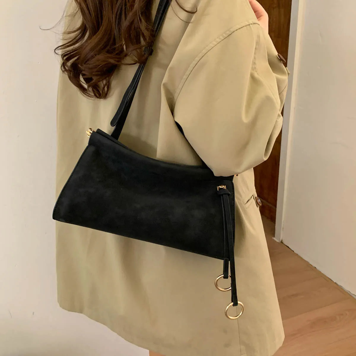 Minimalist Soft PU Leather Slouchy Crossbody Bag | Chic Everyday Shoulder Bag
