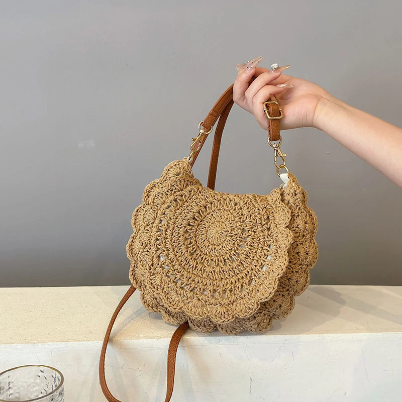 Summer Casual Straw Messenger & Crossbody Bag