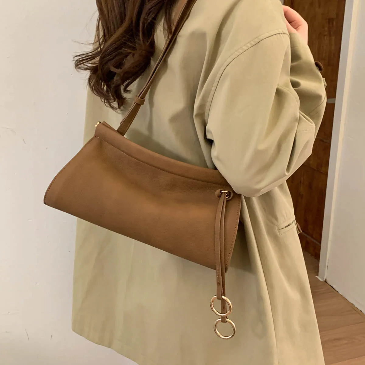 Minimalist Soft PU Leather Slouchy Crossbody Bag | Chic Everyday Shoulder Bag