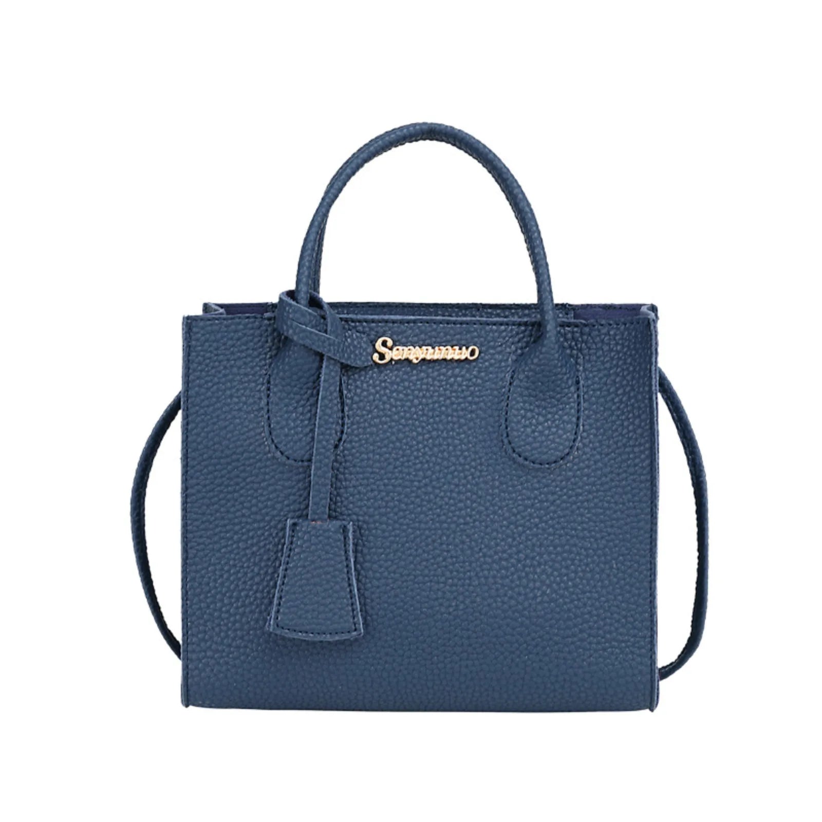 Elegant Navy Blue Mini Tote - Chic Everyday Handbag