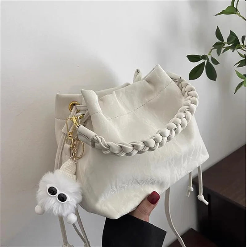 Kawaii Pink Drawstring Shoulder Bag & Crossbody