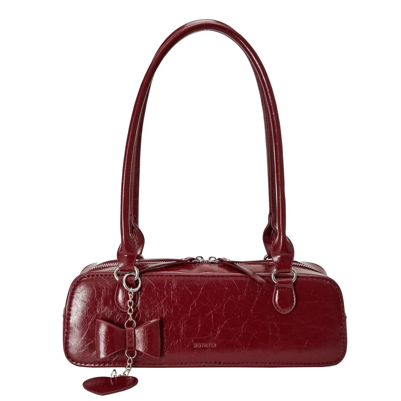 Retro Long East-West Shoulder Bag | Aesthetic Korean Style Shoulder Purse