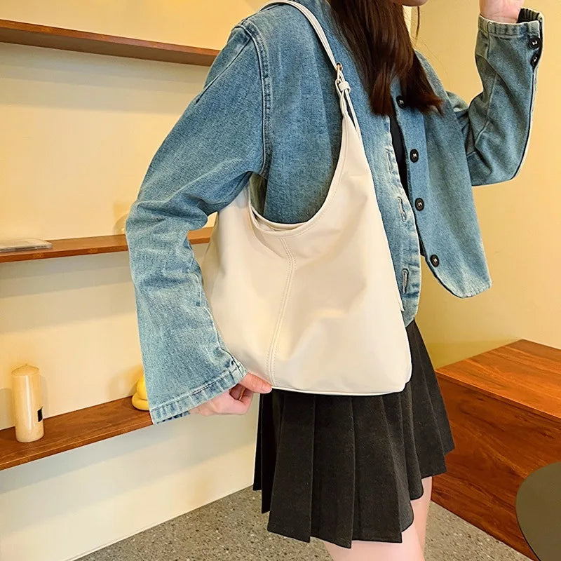 Casual Slouchy Leather Shoulder Bag | Everyday Tote Purse