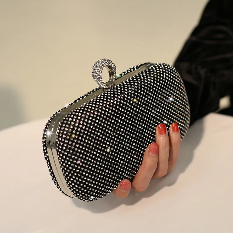 Glamorous Rhinestone Crystal Evening Clutch & Party Purse