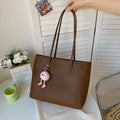 Minimalist Smooth Leather Everyday Tote Bag