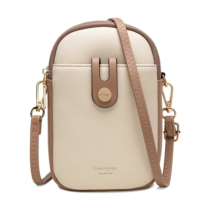 Prettyzys Women PU Leather Mini Crossbody Bag – Small Shoulder Bag & Cell Phone Purse with Adjustable Strap