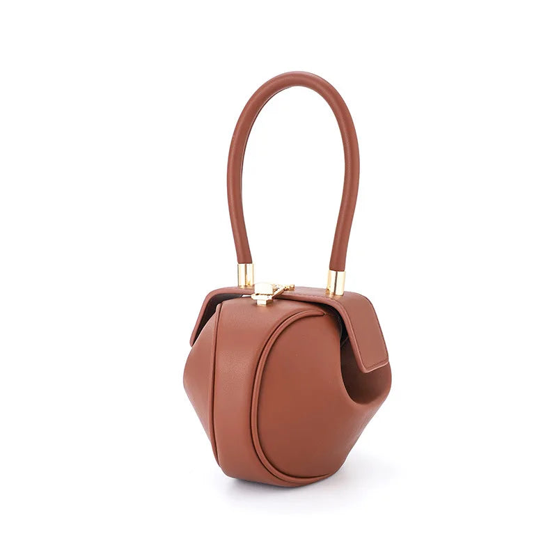 Elegant Aesthetic White Top Handle Small Bag
