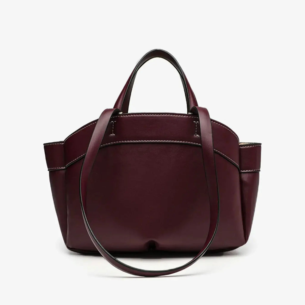 Elegance Redefined: Rich Maroon Structured Tote & Shoulder Bag