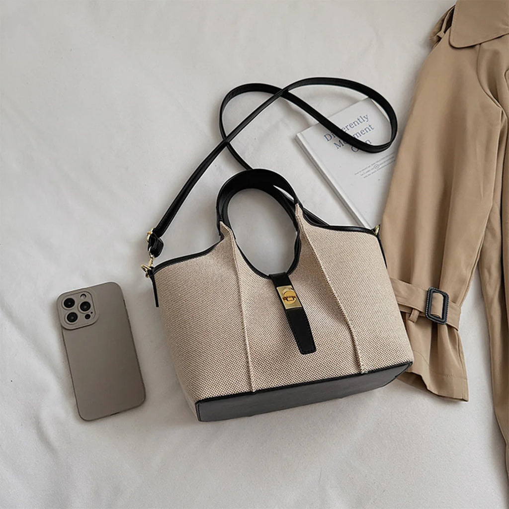 Vintage Leather Top-Handle Shoulder Bag