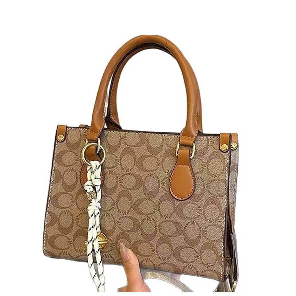 Chic Casual Everyday Shoulder & Handbag with Charm Detail