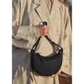Aesthetic Half-Moon Leather Shoulder Bag