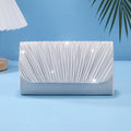 Elegant Pleated Satin Evening Clutch & Party Purse