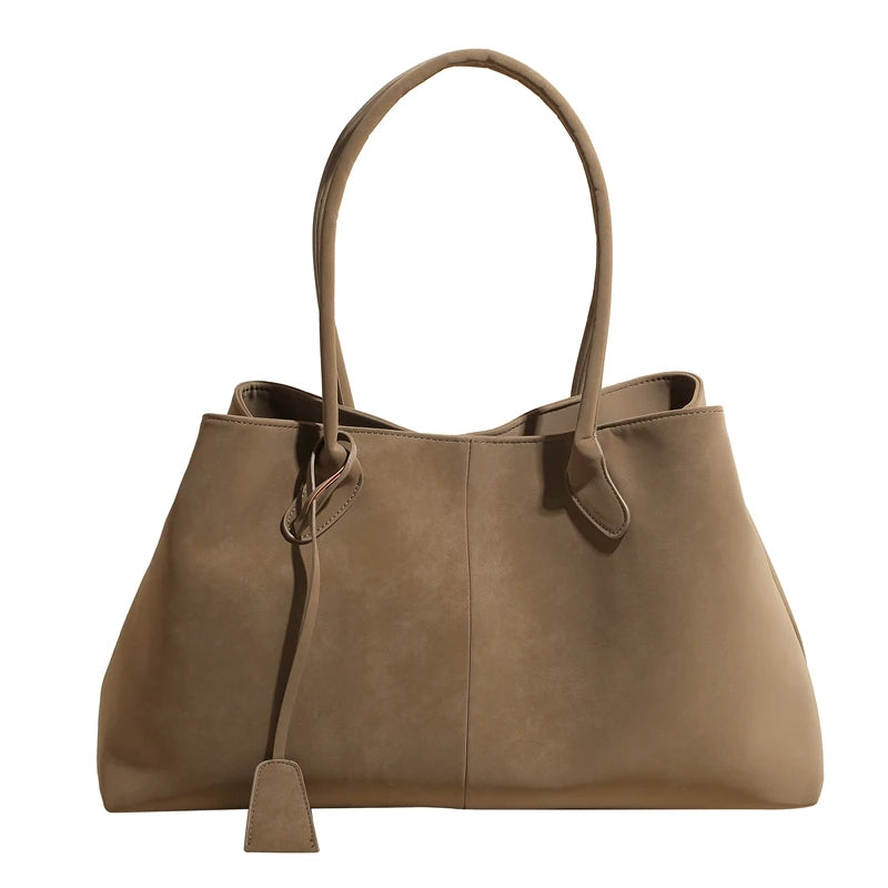 Premium Large Capacity Suede Tote Bag for Women | Elegant Shoulder Handbag & Commuter Bag