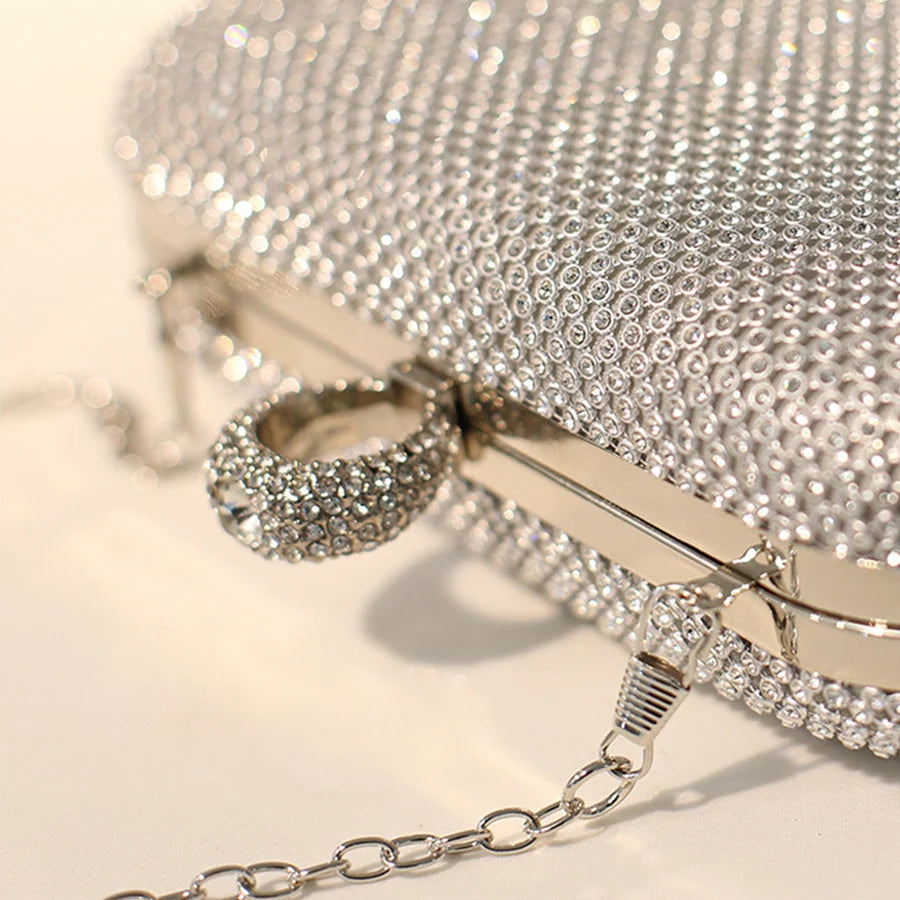 Glamorous Rhinestone Crystal Evening Clutch & Party Purse
