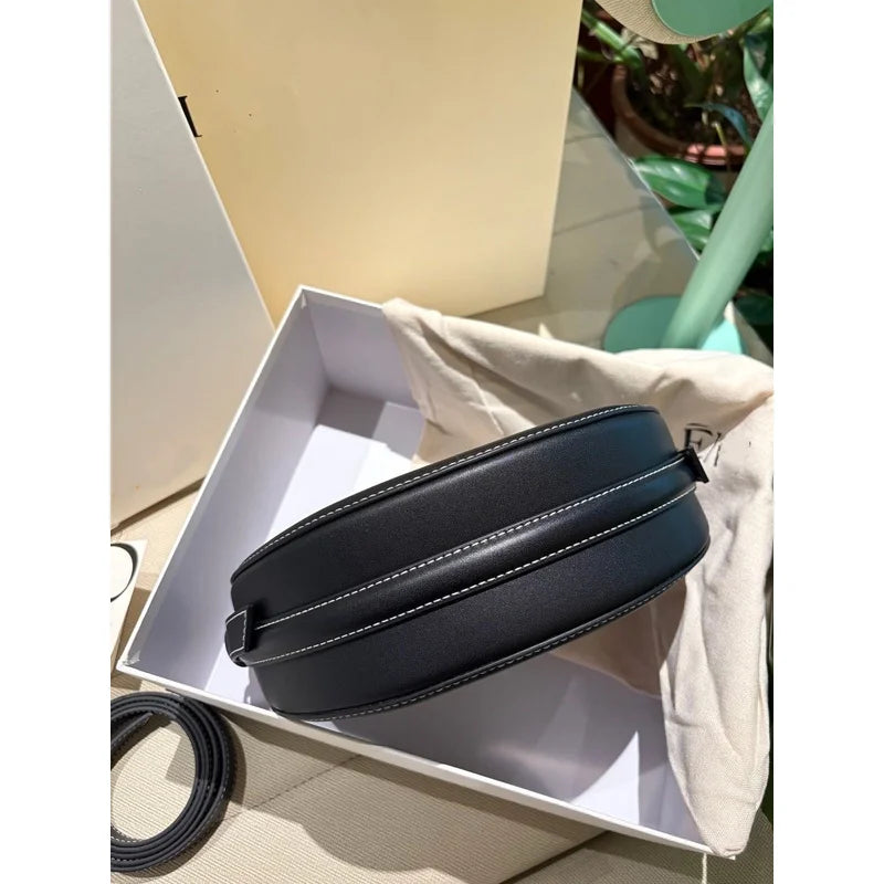Aesthetic Half-Moon Leather Shoulder Bag