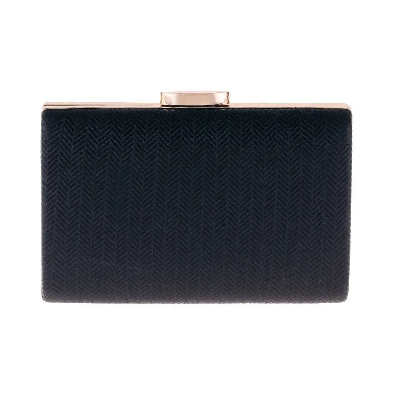 Glitter Chevron Hard-Shell Evening Clutch & Party Purse
