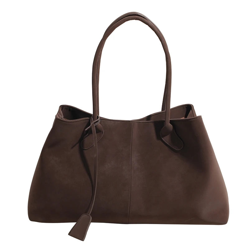 Premium Large Capacity Suede Tote Bag for Women | Elegant Shoulder Handbag & Commuter Bag
