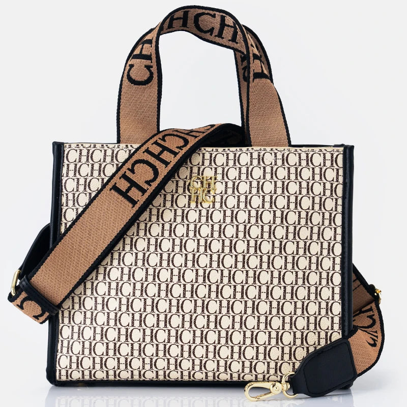 Luxury Black Embossed Leather Handbag – Designer Crossbody & Tote Bag