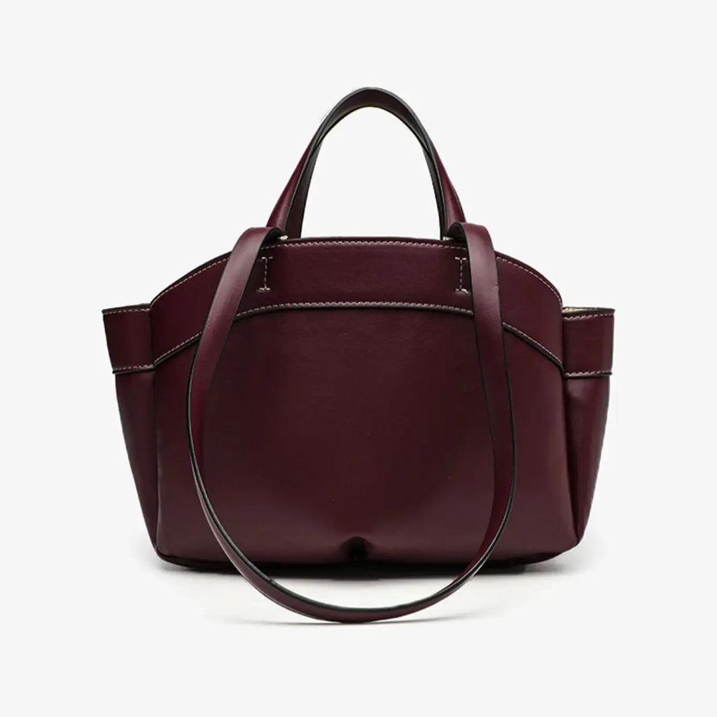 Elegance Redefined: Rich Maroon Structured Tote & Shoulder Bag