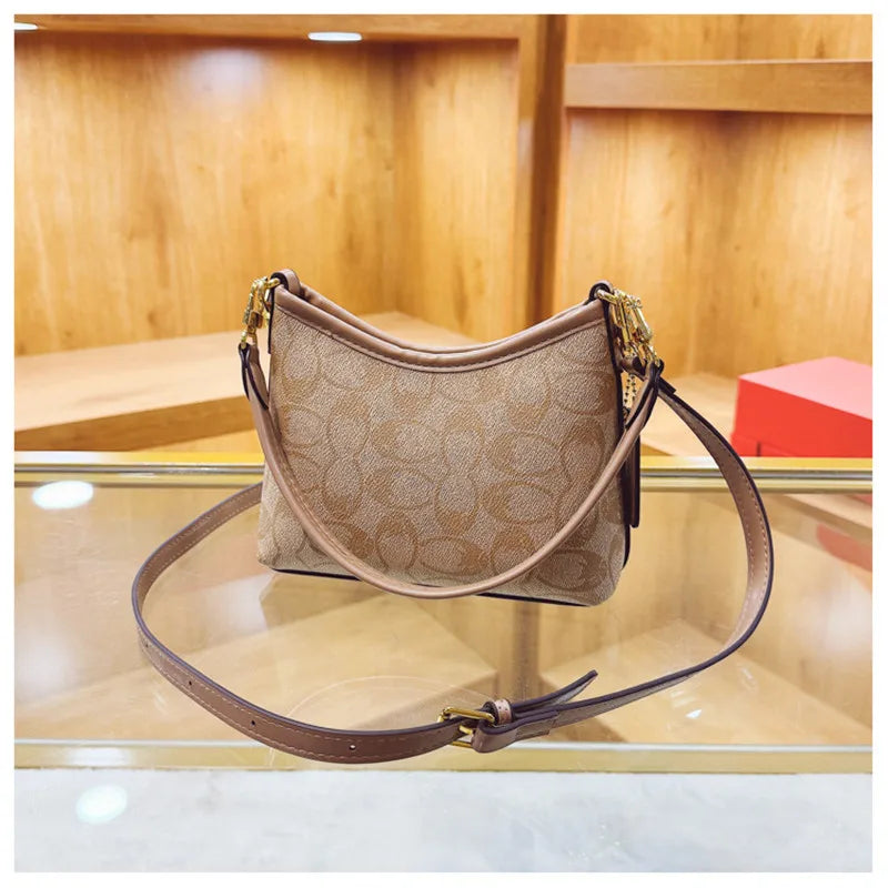 Luxury Monogram Pattern Shoulder Bag & Crossbody Purse with Matching Charm