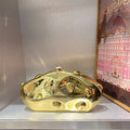 Luxury Metallic Irregular Hard Shell Clutch Bag – Chic Gold & Silver Evening Party Handbag