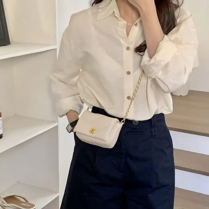 Chic Quilted Chain Strap Mini Crossbody Bag