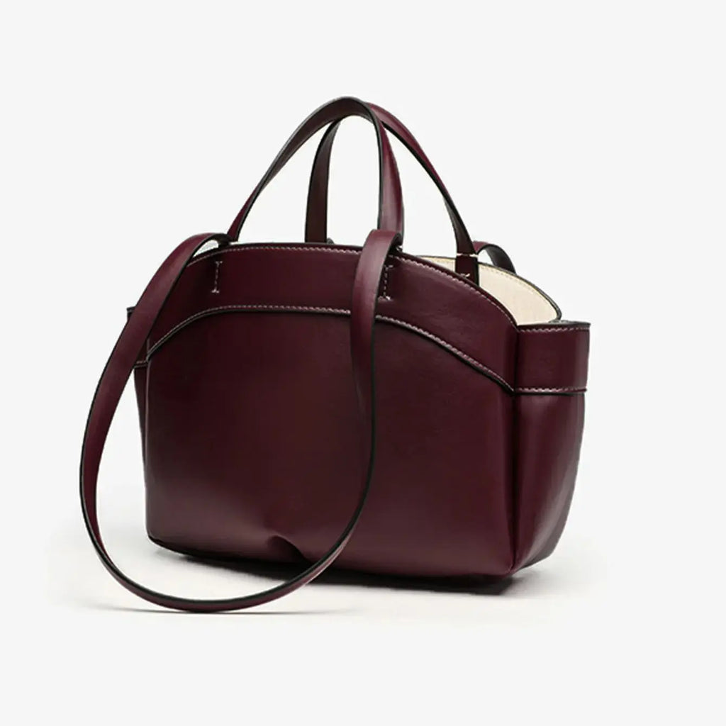 Elegance Redefined: Rich Maroon Structured Tote & Shoulder Bag