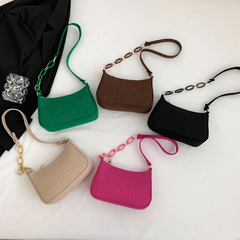 Minimalist Black PU Leather Hobo & Shoulder Bag