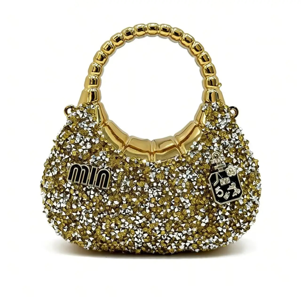 Bling Sparkle Metallic Handle Evening Clutch – Aura Bags